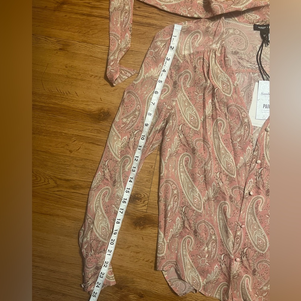 NWT PAIGE Cleobelle Paisley Silk Blouse Size XS - Picture 16 of 16